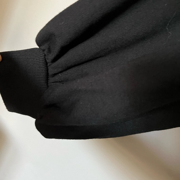 ❤️2/$50❤️[S] ZARA TRAFALUC Black Lace Up Silver Ring Ties LS Sweatshirt - Picture 5 of 6